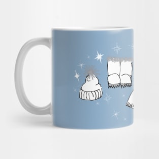 Winter weather snow lover cartoon illustration Mug